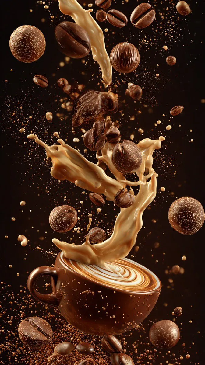Floating coffee art — After