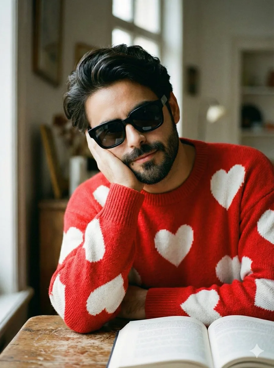 Warm portrait red sweater — After