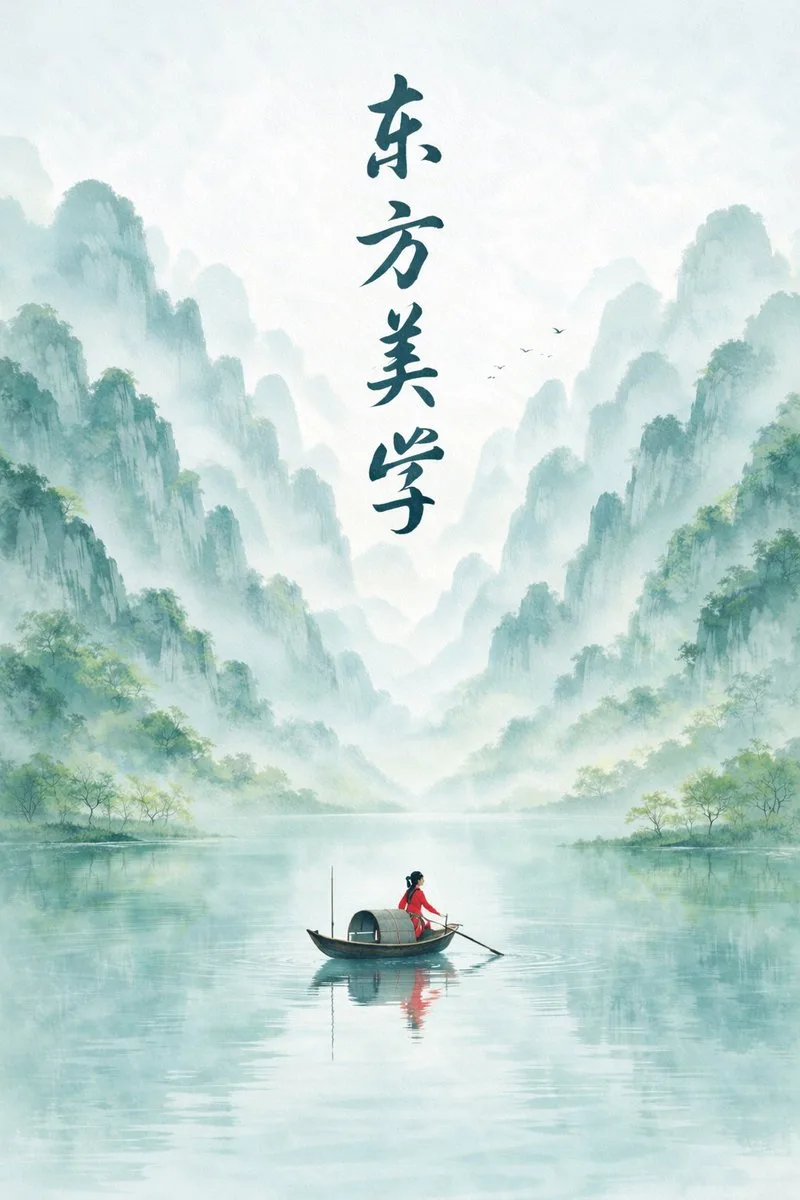 Spring zen ink mountain poster — After