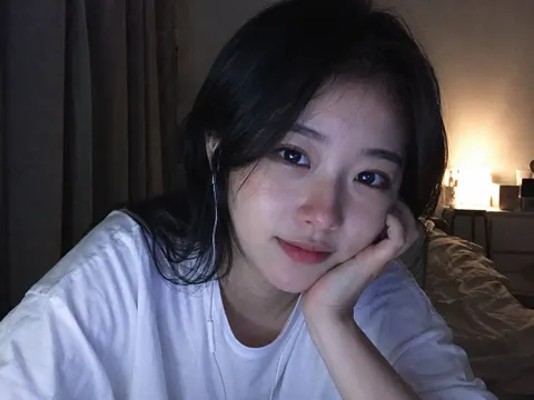 Korean late night video call webcam style