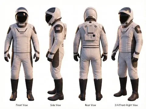 Pure white character turnaround