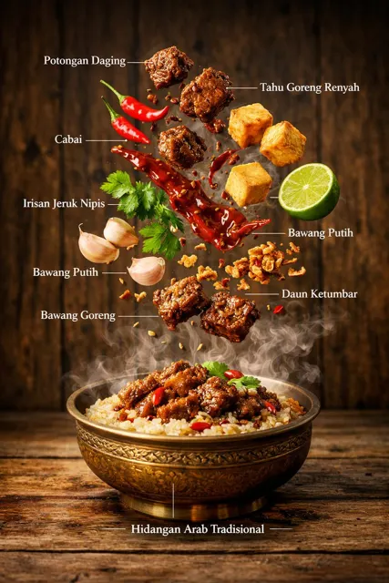 Kashmiri mutton feast infographic