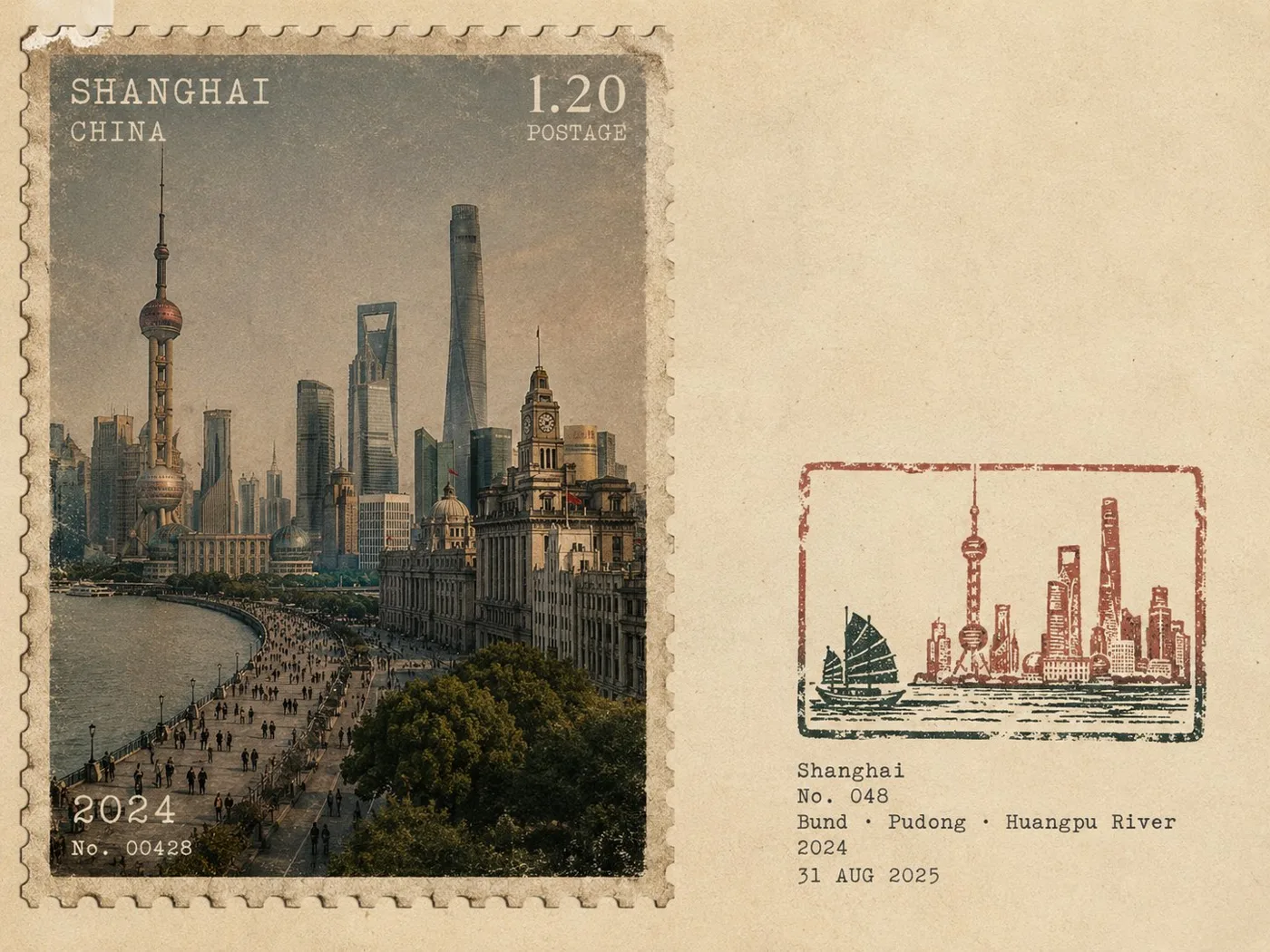 Vintage travel postage stamp rubber stamp poster — Sonra