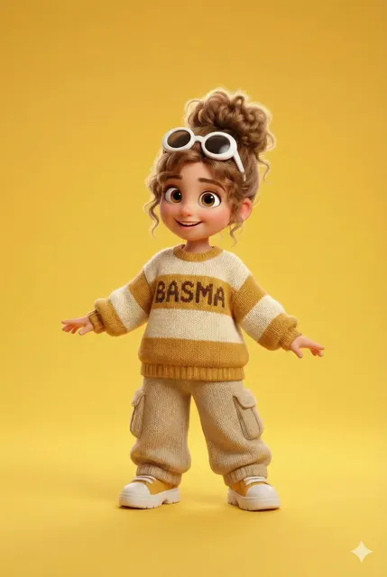 Pixar style 3d noor character design