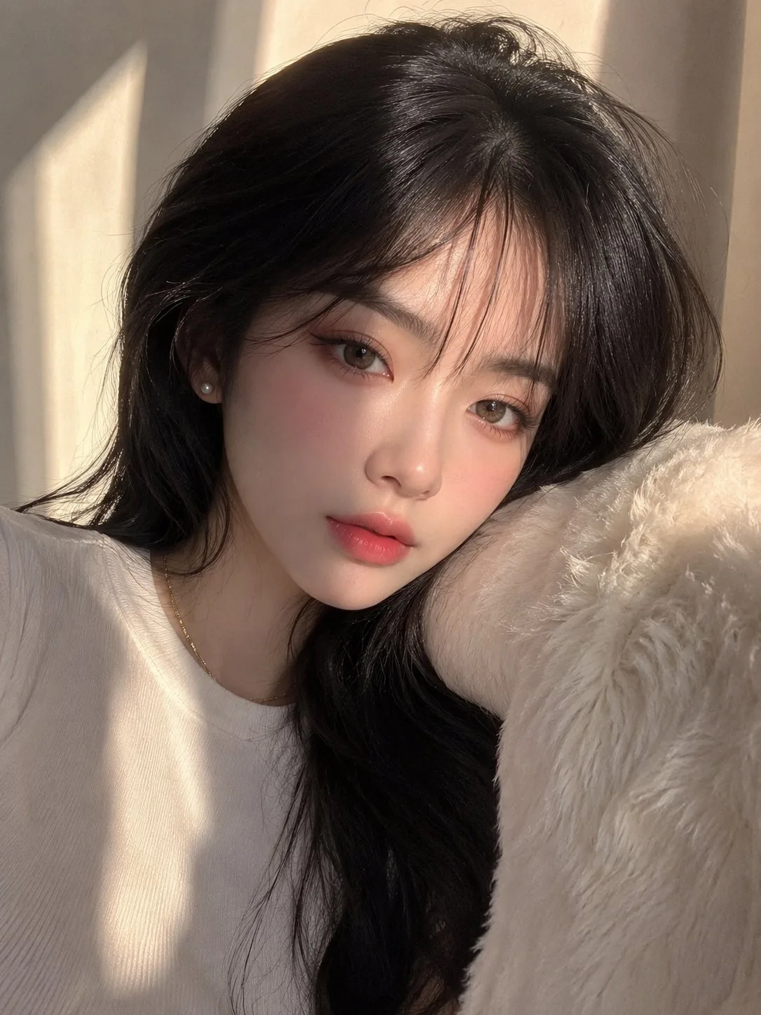 Luxury east asian beauty editorial portrait — Sonra