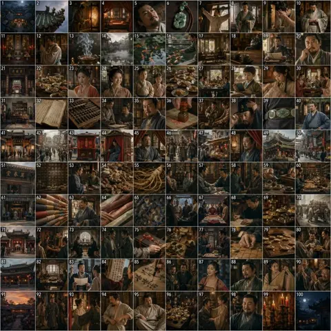 Ximen qing daily 100 grids
