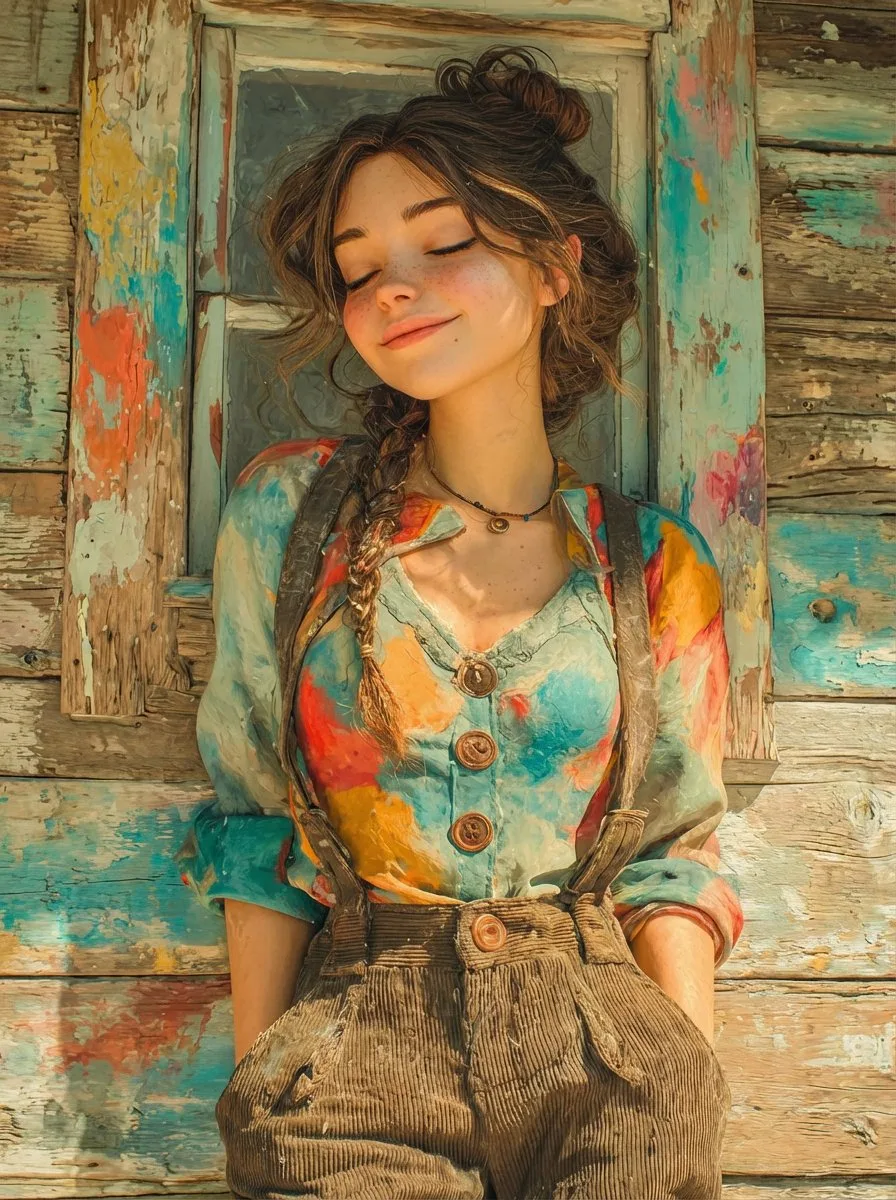 Dreamy retro artistic girl — After