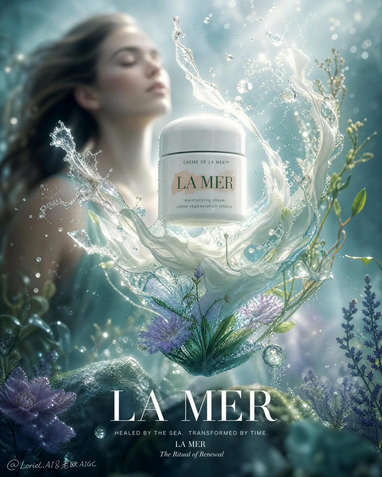 La mer fantasy skincare luxury ad poster — Sonra