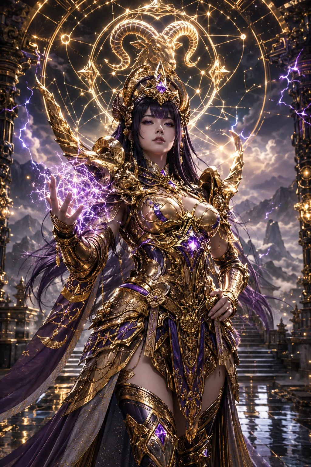 Raiden shogun capricorn gold cloth epic visual — Sonra