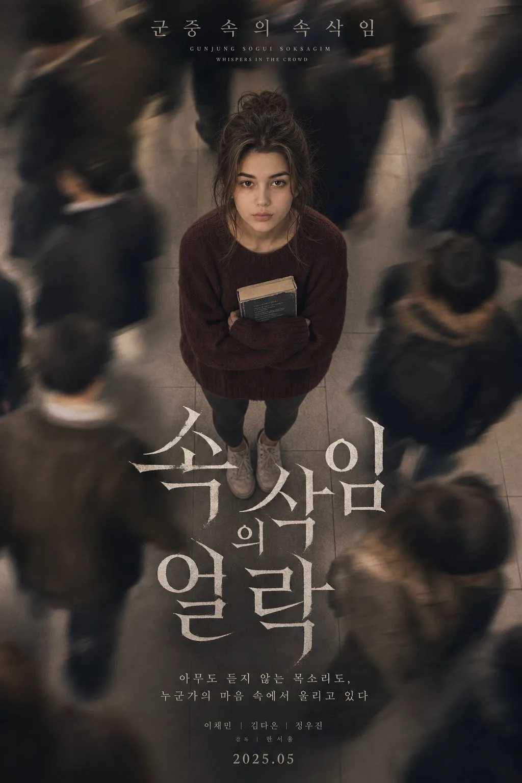 Melancholic korean drama poster subway isolation — Sonra