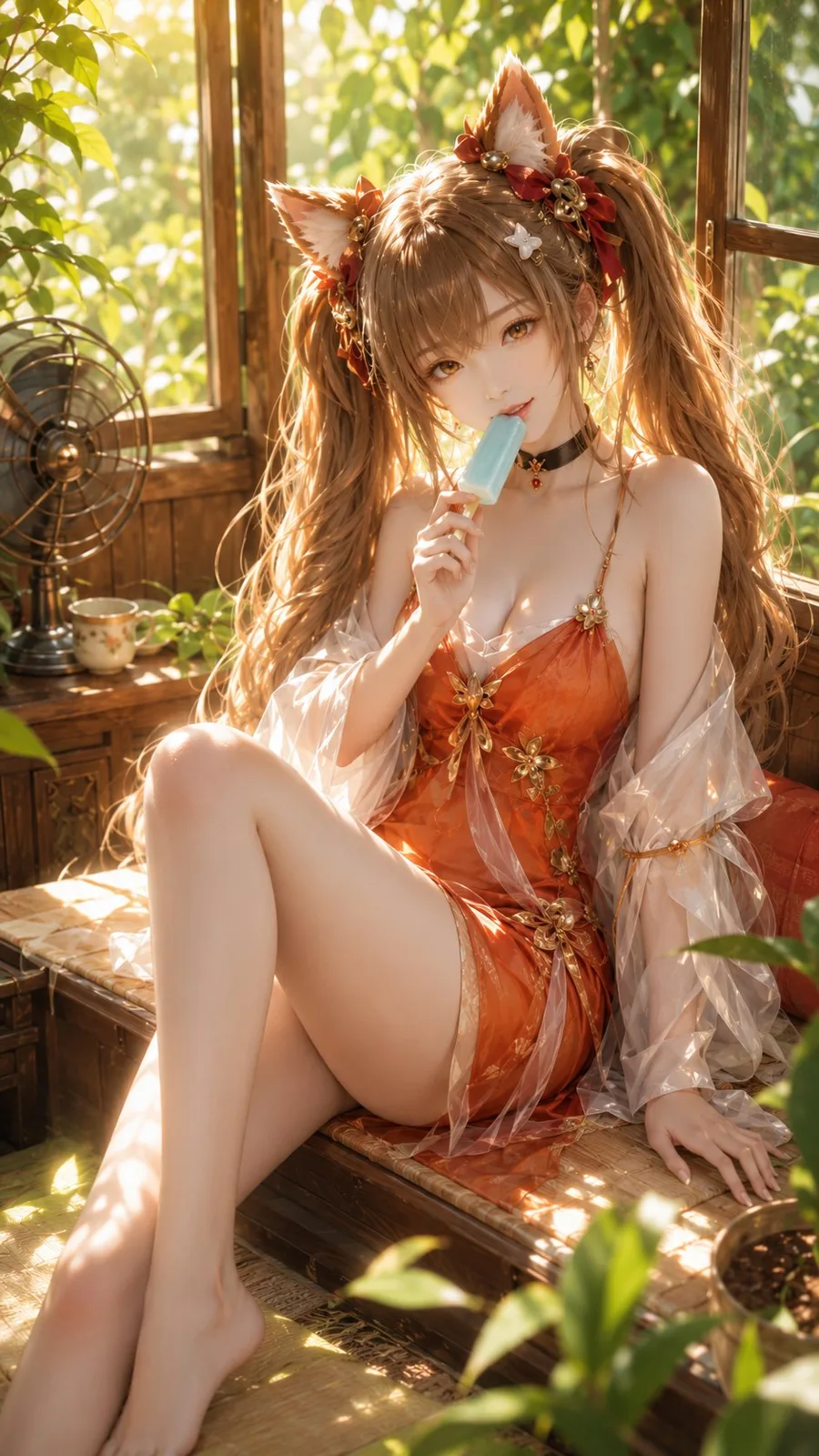 Summer oriental fantasy girl 3d portrait — After