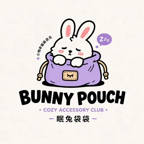Trendy cute retro cartoon mascot logo design