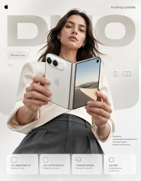 Iphone duo premium smartphone campaign poster
