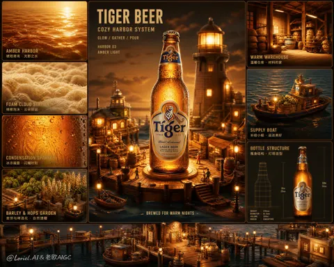 Tiger beer cozy harbor modular advertising poster