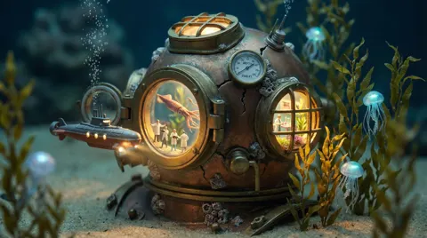 Broken bulb miniature world