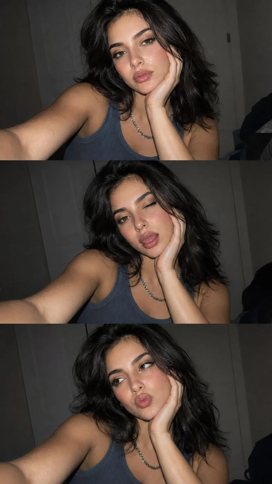 Ultra realistic late night flash selfie collage korean makeup — Sonra