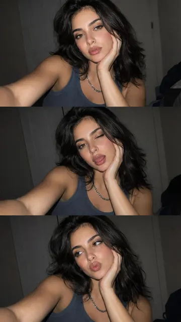Ultra realistic late night flash selfie collage korean makeup