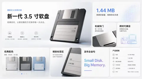 Apple style floppy keynote