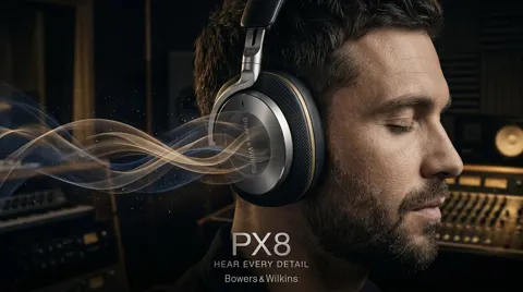 Bowers wilkins px8 cinematic advertising poster