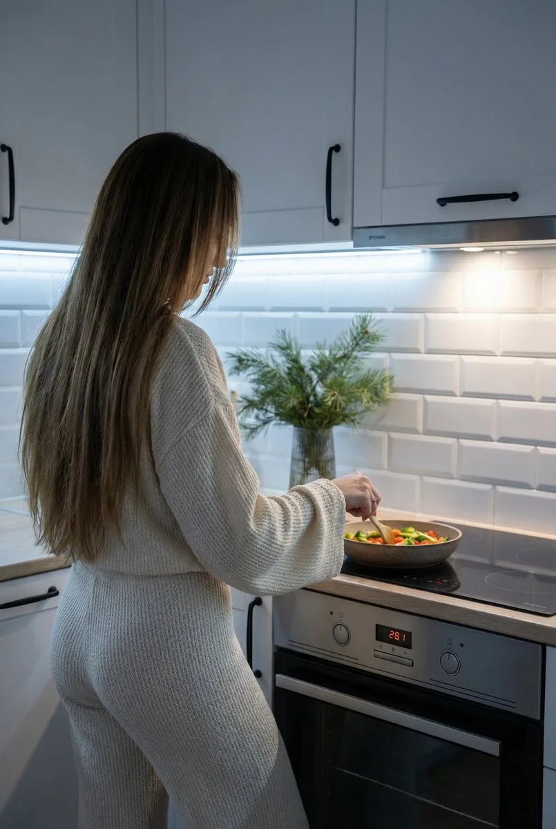 Cozy cooking back kitchen — After