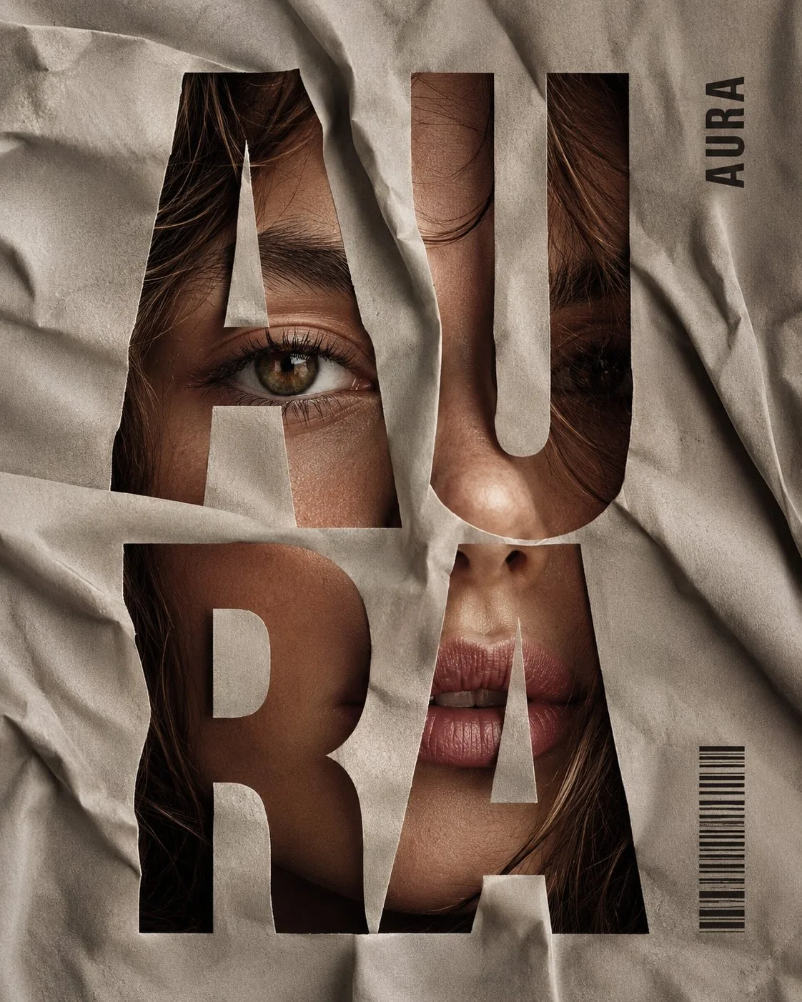 Vertical editorial poster typography portrait — After