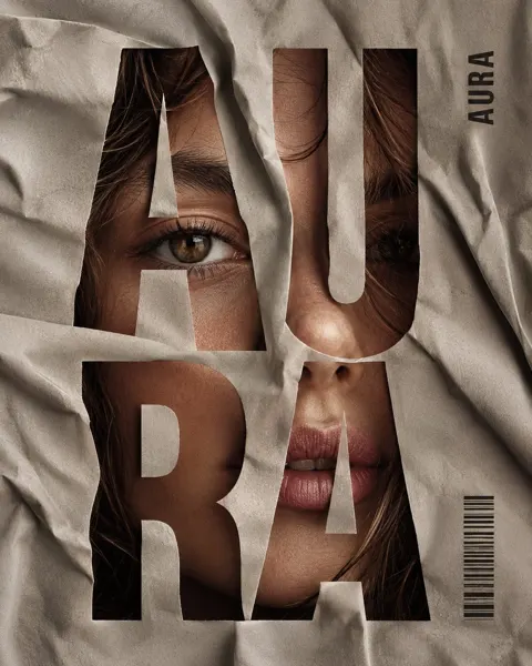 Vertical editorial poster typography portrait