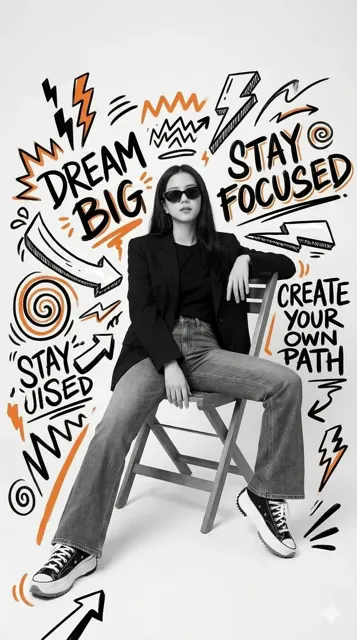 High fashion editorial streetwear graffiti poster