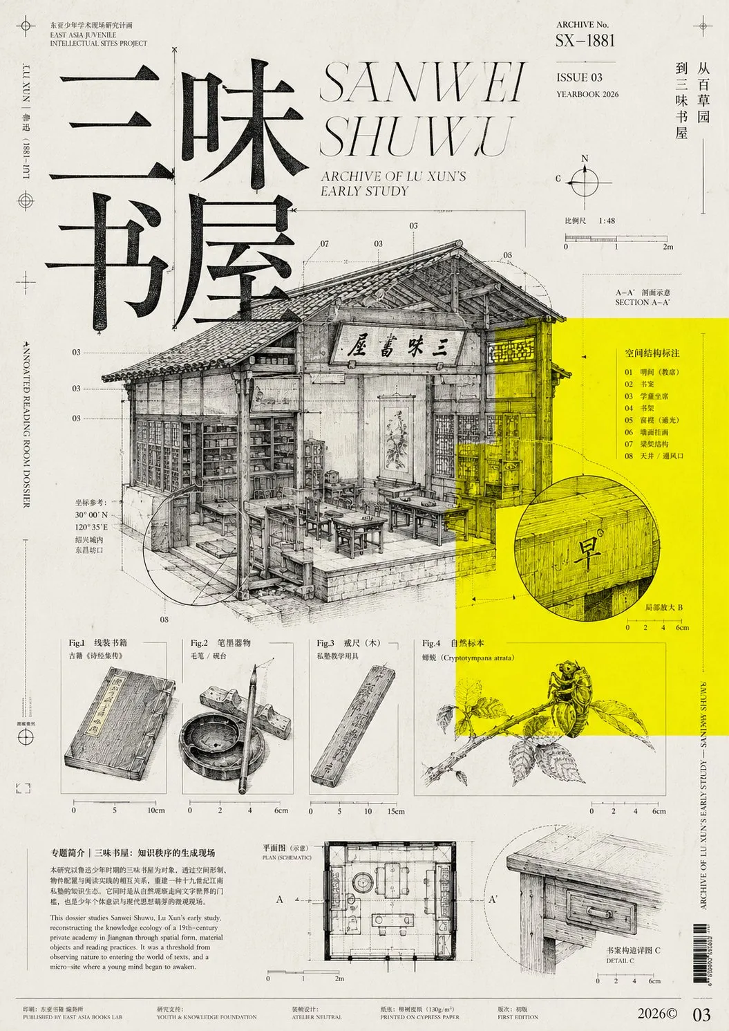 Experimental scientific archive publication poster design — Sonra