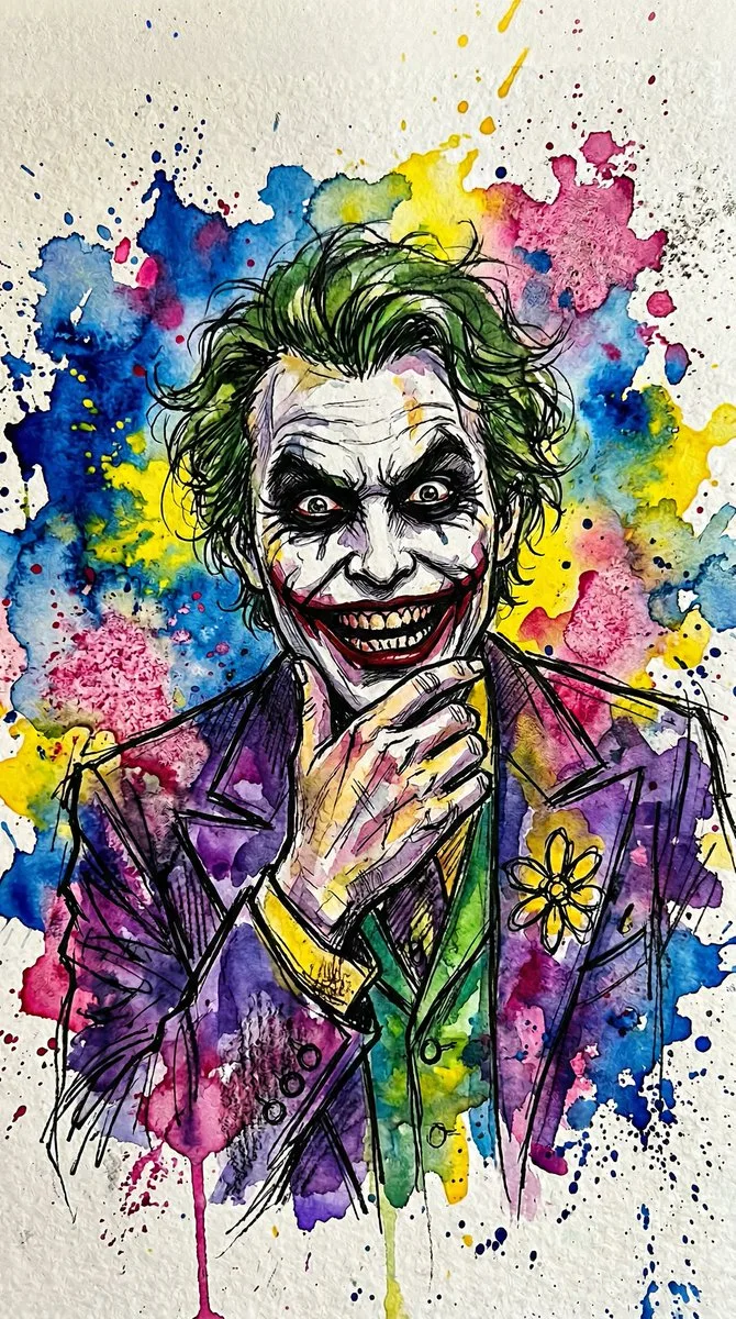 Bizarre joker watercolor — Sonra