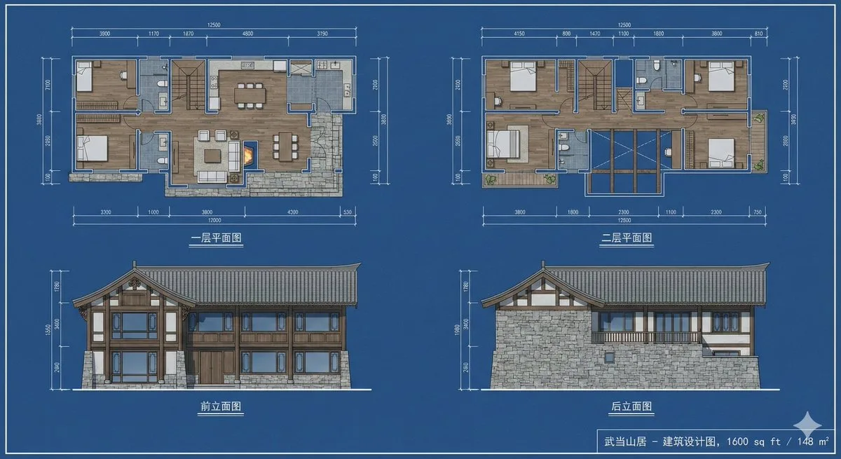 武当山山腰的一栋双层住宅 — Sonra