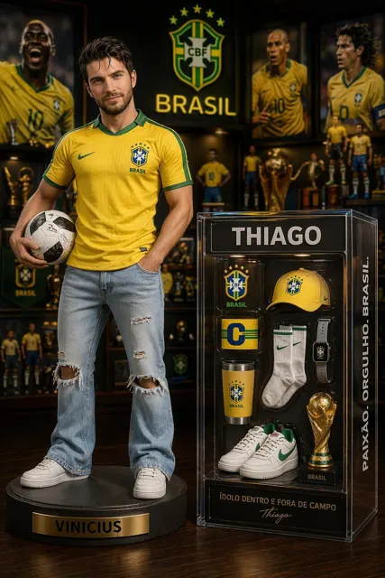 Realistic football 3d collectible figure prompt