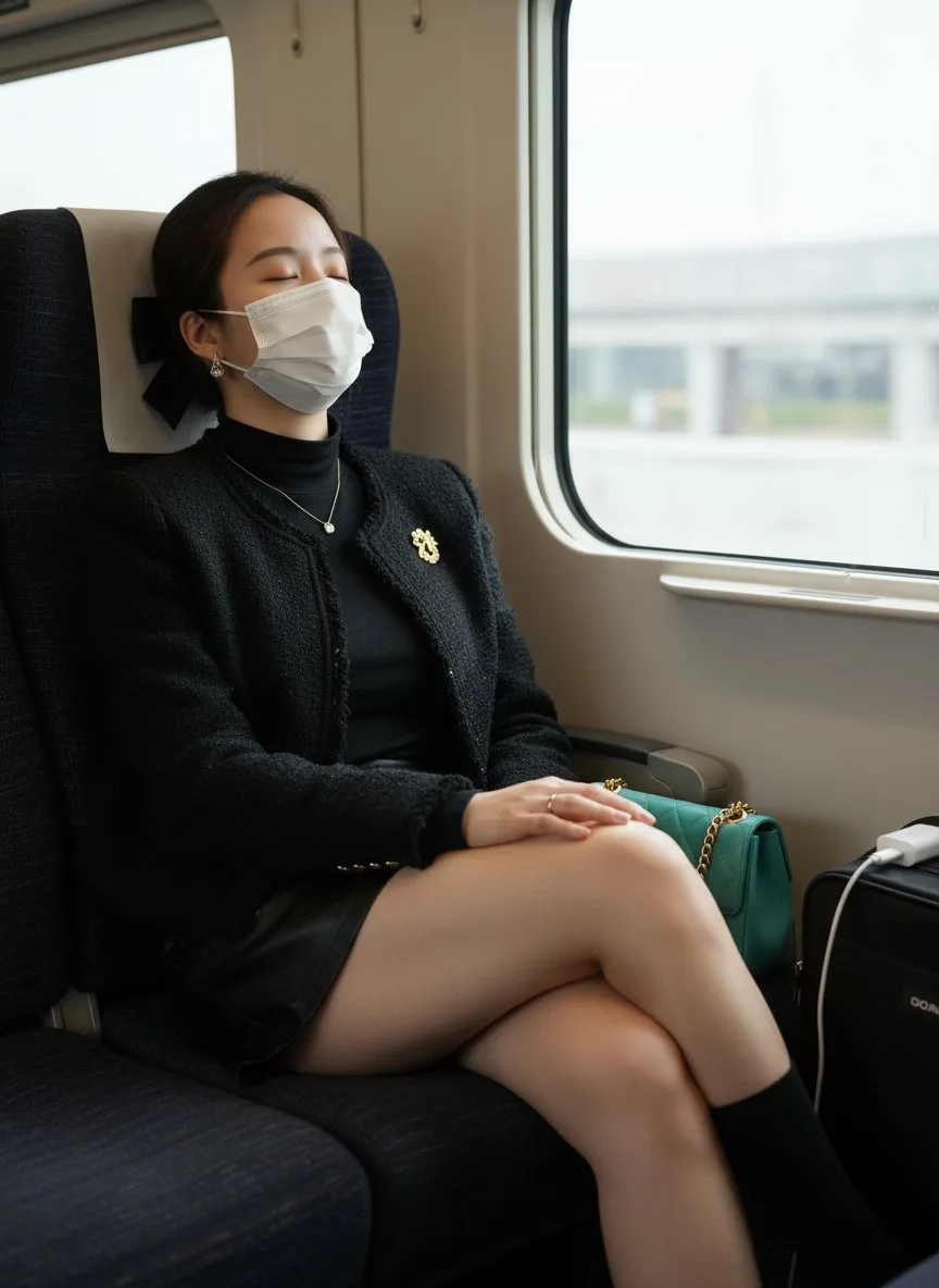 Sleeping elegant dark haired girl — Sonra