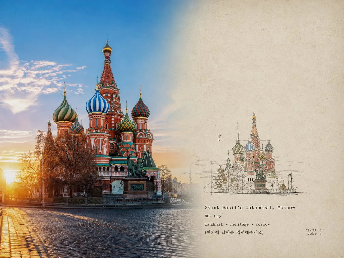 Vintage architectural field journal page — After