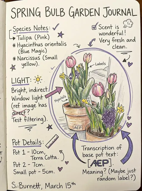 Messy handwritten notes composition guide