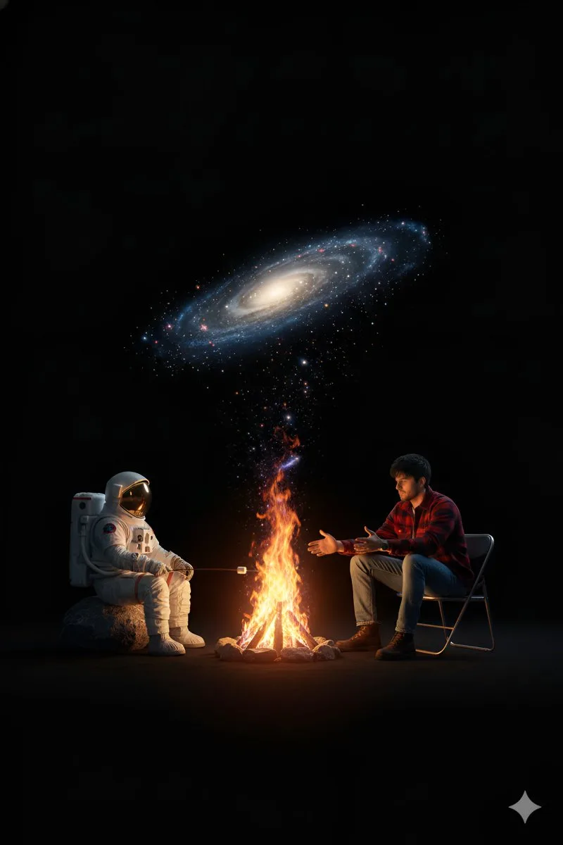 Campfire galaxy cosmic encounter — After