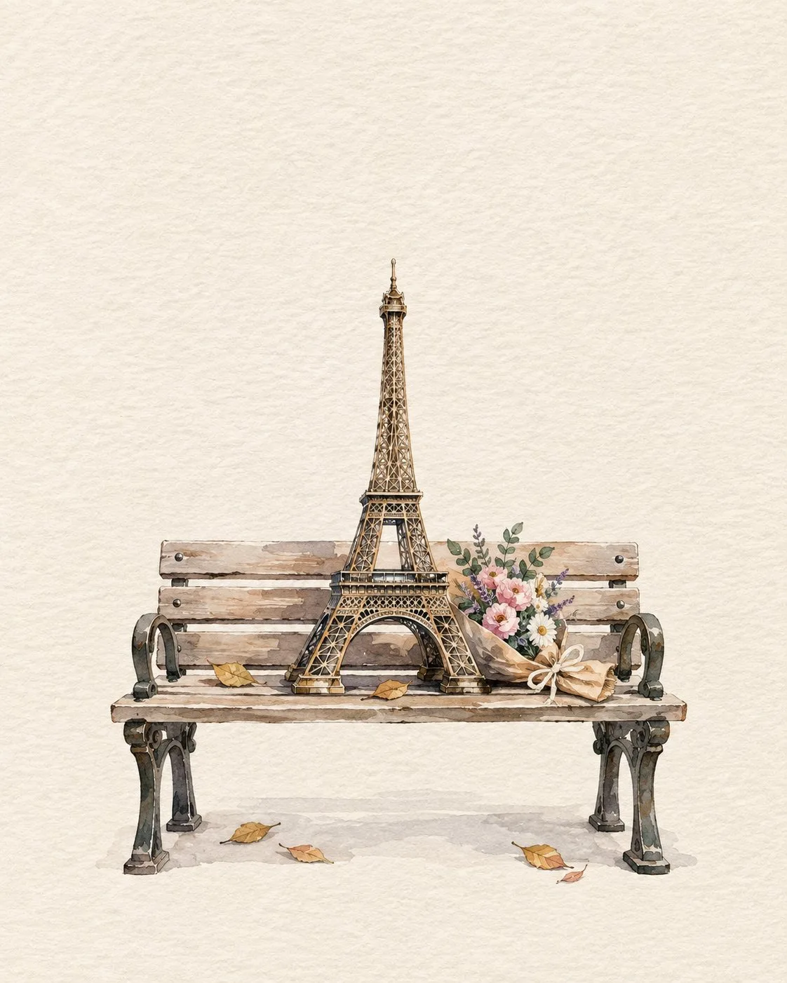 Whimsical watercolor miniature architectural sculpture — Sonra