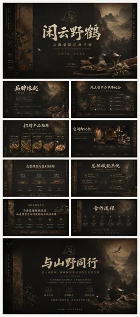 Yunnan cuisine investment brochure design system