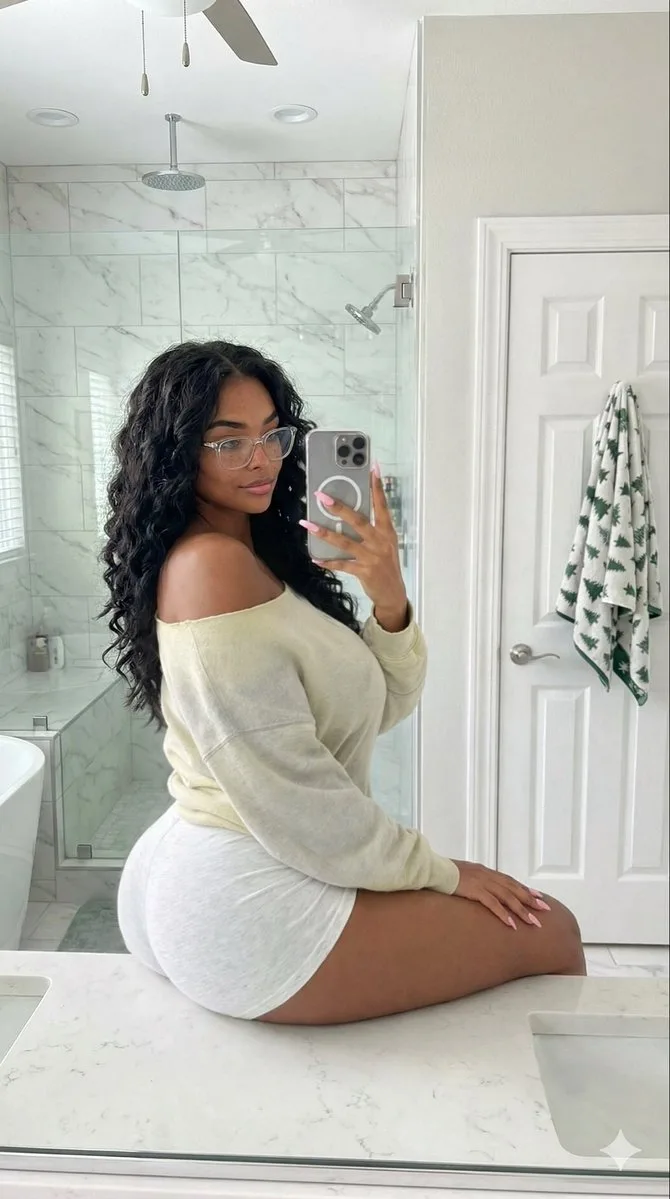 Bathroom mirror selfie girl — After
