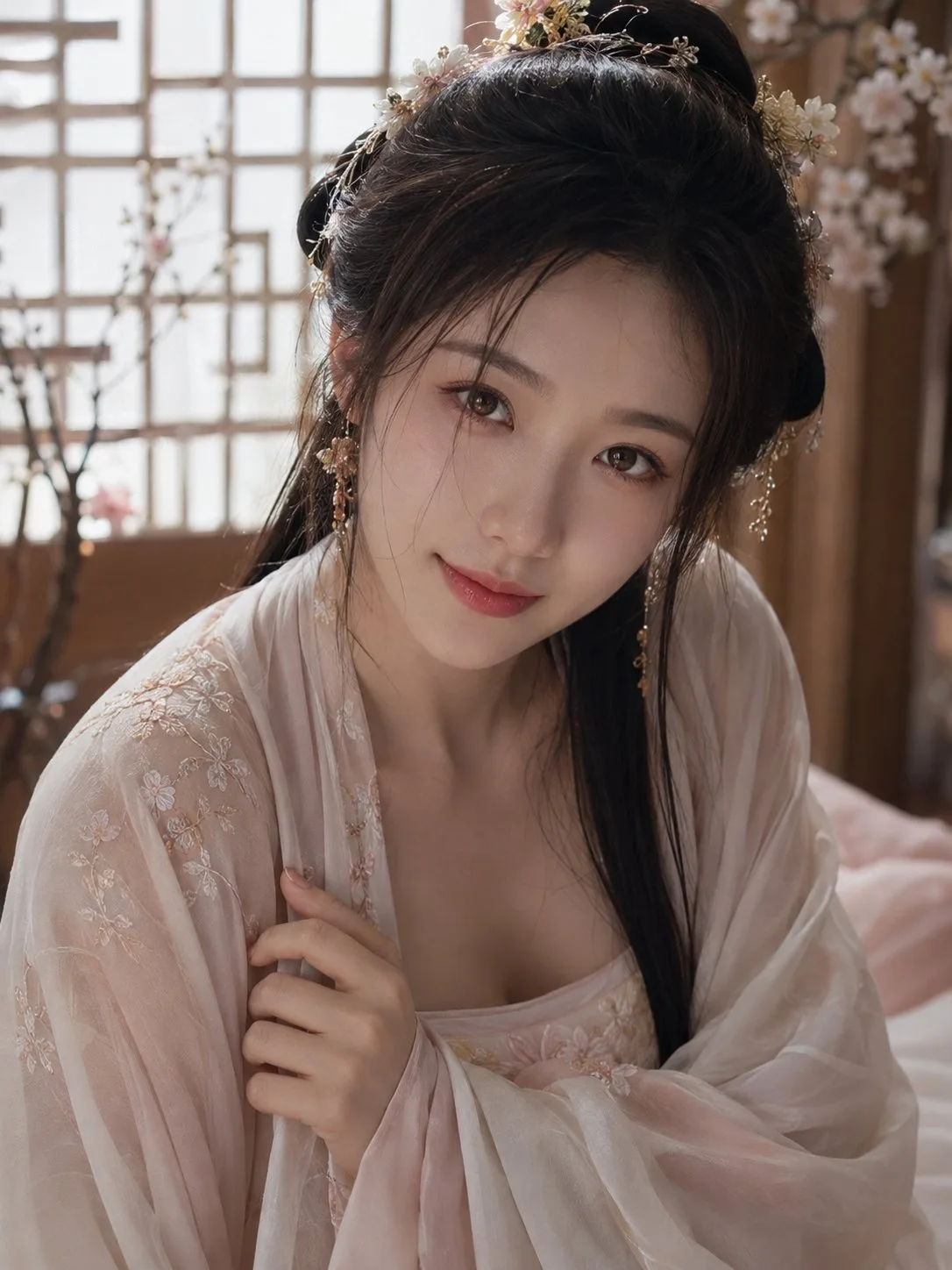 Korean woman hanfu ancient style portrait — Sonra