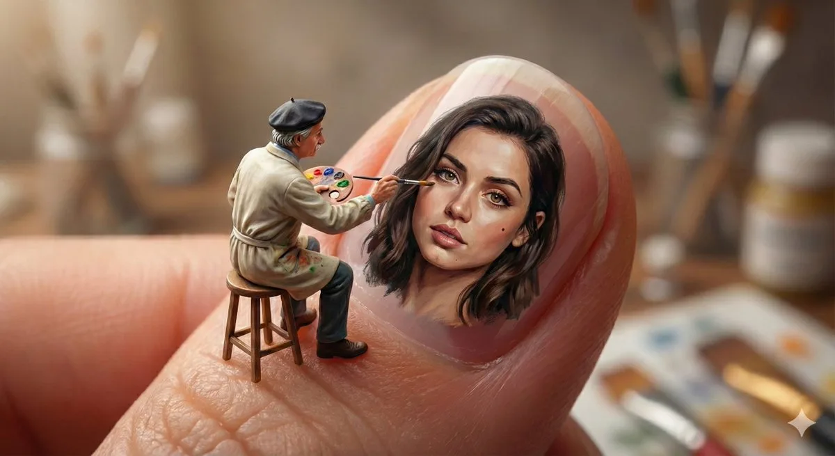 Miniature artist fingernail painting — Sonra