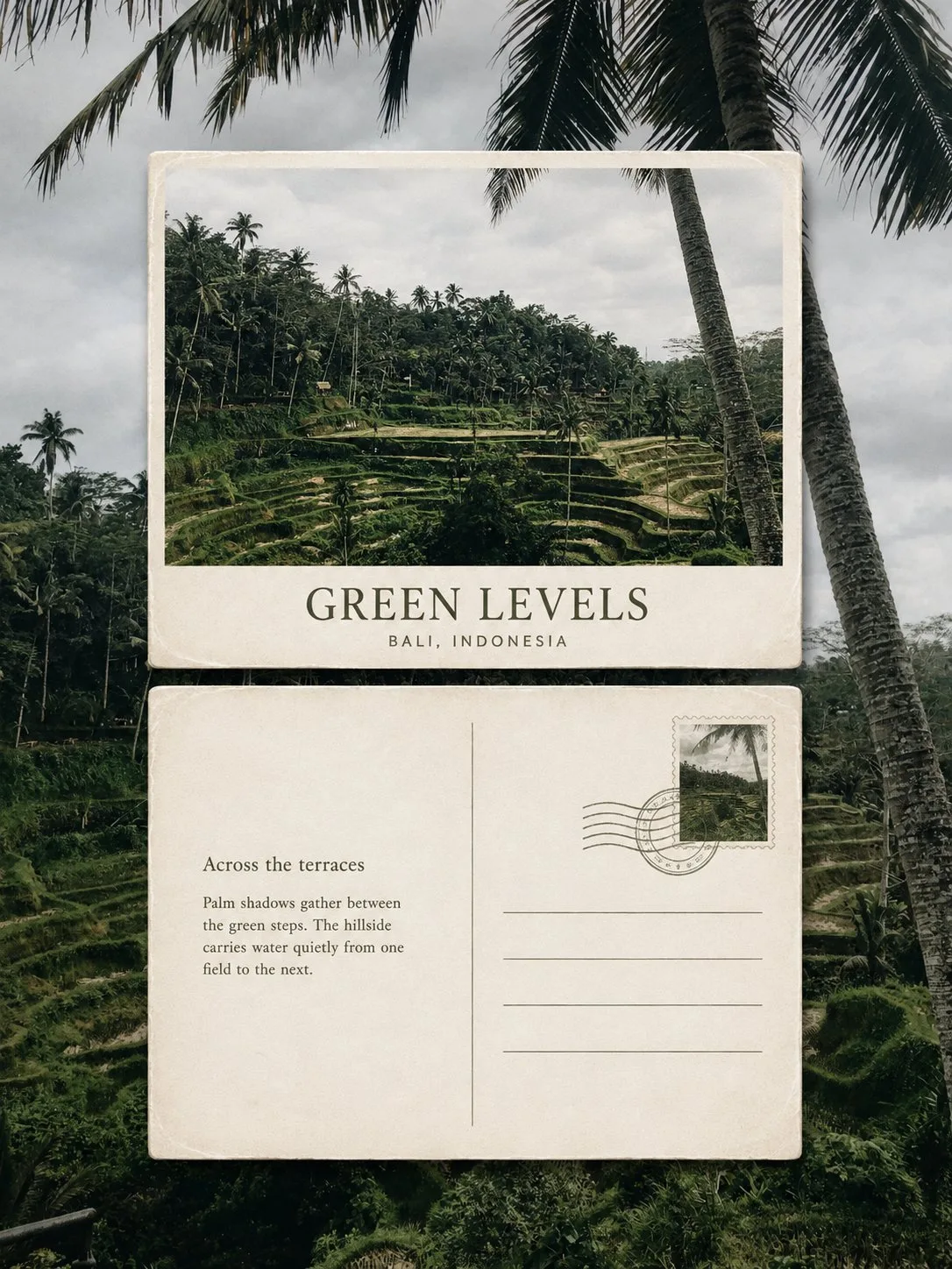 Scenery memo postcard travel poster — Sonra