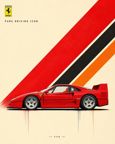 Ultra clean swiss modernist automotive poster