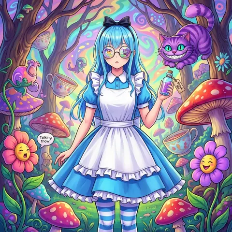 Lost in giant mushroom forest