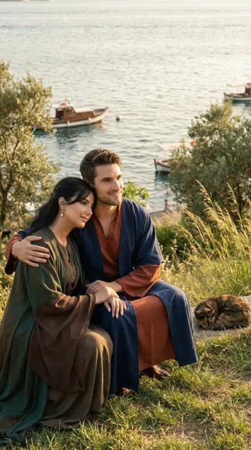 Ottoman hillside serene love