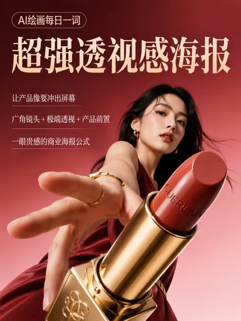 High perspective commercial poster ai prompt