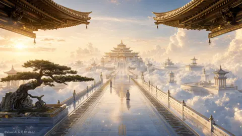 Ultra premium celestial fantasy concept poster