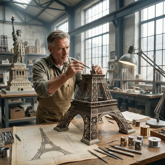 Eiffel light model craft — After