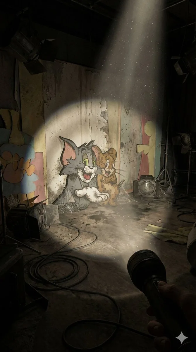 Abandoned studio flashlight beam — Sonra