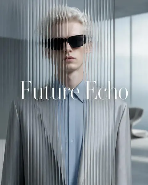 Minimalist luxury fashion corrugated glass editorial