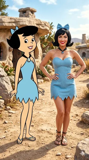 Hollywood stars meet 2d stone age